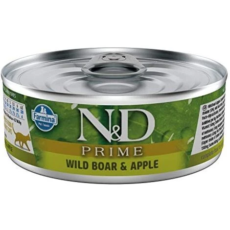 FARMINA NATURAL & DELICIOUS FELINE PRIME CON CINGHIALE E MELA 80 GR UMIDO 3 FARMINA NATURAL & DELICIOUS FELINE PRIME CON CINGHIALE E MELA 80 GR UMIDO