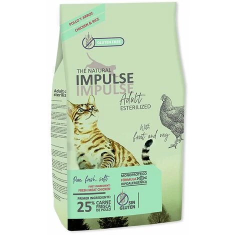 NATURAL IMPULSE Essen FÙr NatÙrliche Sterilisierte Katzen, Impulskatze Sterilisiert - SACO 2 Kg 3 NATURAL IMPULSE Essen FÙr NatÙrliche Sterilisierte Katzen, Impulskatze Sterilisiert - SACO 2 Kg