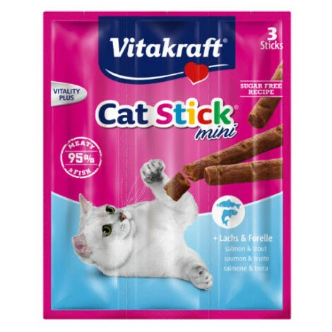 Cat-Stick Mini Salmon-Tucha-Snacks FÙr Katzen Vitakraft-3 UDs 3 Cat-Stick Mini Salmon-Tucha-Snacks FÙr Katzen Vitakraft-3 UDs