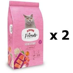 Arion Friends Cat Sensitive Think FÙr Katzen Mit Verdauungsempfindlichkeit, 18 Kg (Sparpaket 2 X 9 Kg)