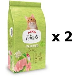 Arion Friends Cat Sterilisiert Essen An Sterilisierte Katzen Oder Mit Der Tendenz, 18 Kg Zu Ùbergewichtig (Sparpackung 2 X 9 Kg)