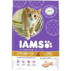 IAMS KITTEN TROCKENFUTTER (MIT VIEL HUHN, FÜR JUNGE KÄTZCHEN BIS 12 MONATE, ENTHÄLT VIEL HOCHWERTIGES TIERISCHES PROTEIN), 10 KG