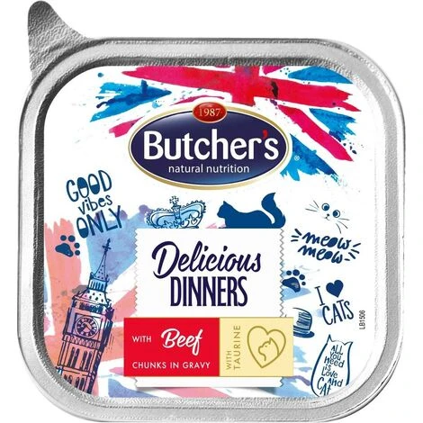 BUTCHERS BUTCHER'S PET CARE DELICIOUS DINNERS 100G (5011792006953) 3 BUTCHERS BUTCHER'S PET CARE DELICIOUS DINNERS 100G (5011792006953)