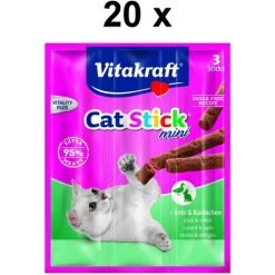 Vitakraft Katzensnack Cat-Stick Mini Ente & Kaninchen - 60 X 6g
