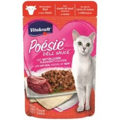 Vitakraft Katzenfutter Poesie DeliSauce, Rindfleisch - 23 Beutel