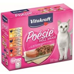 Vitakraft Katzenfutter Poesie DeliSauce, Multipack Fleisch - 6 Beutel