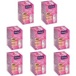 Vitakraft Katzenfutter Poesie Sauce, Multipack - 8x 6 Schalen