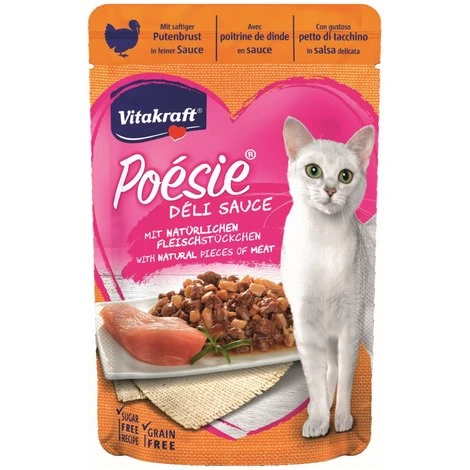 Vitakraft Katzenfutter Poesie DeliSauce, Putenbrust - 23 Beutel -Katzenfutter Verkaufsgeschäft 7415687 1